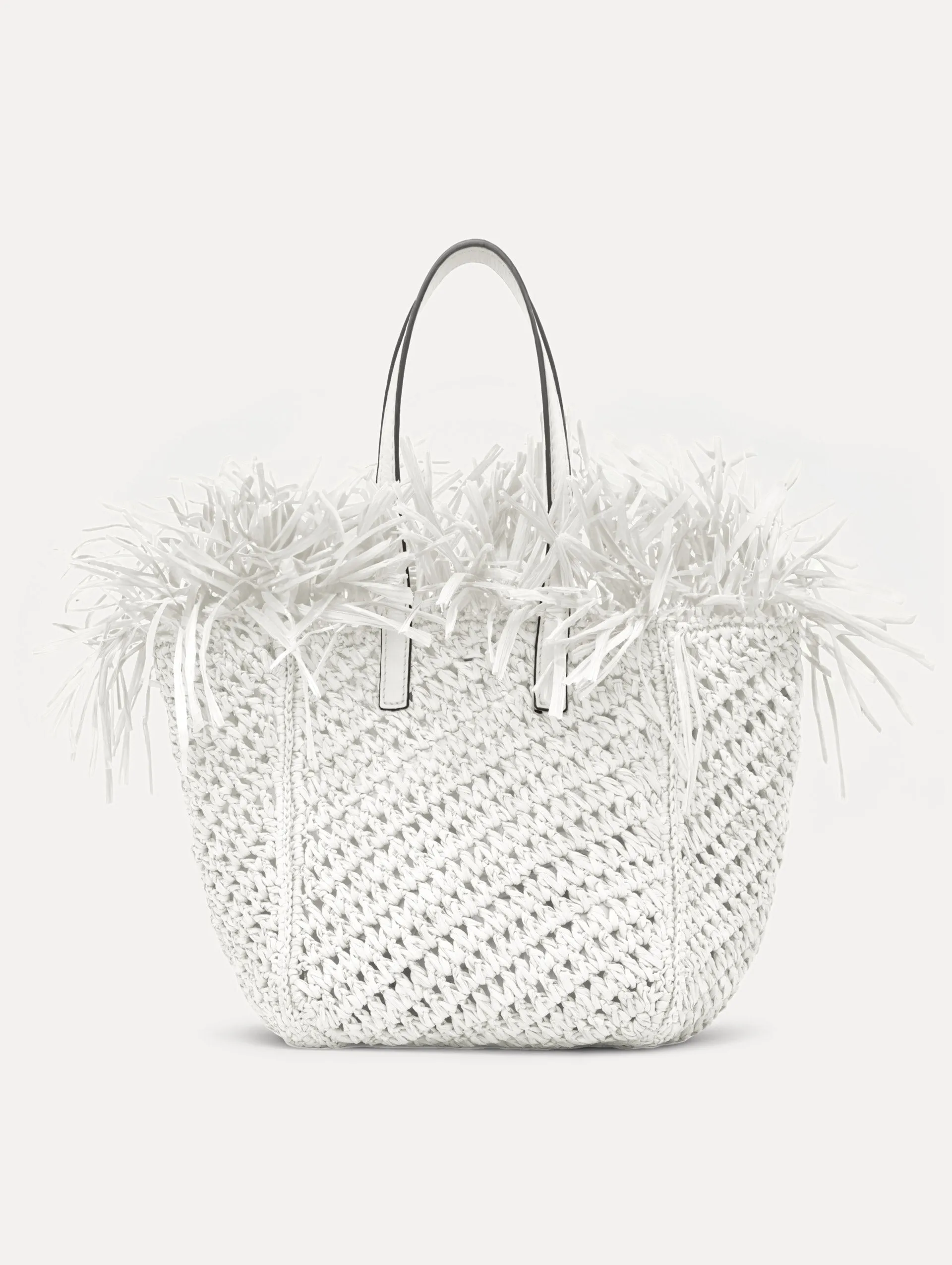 Small Raffia Crochet Square Tote