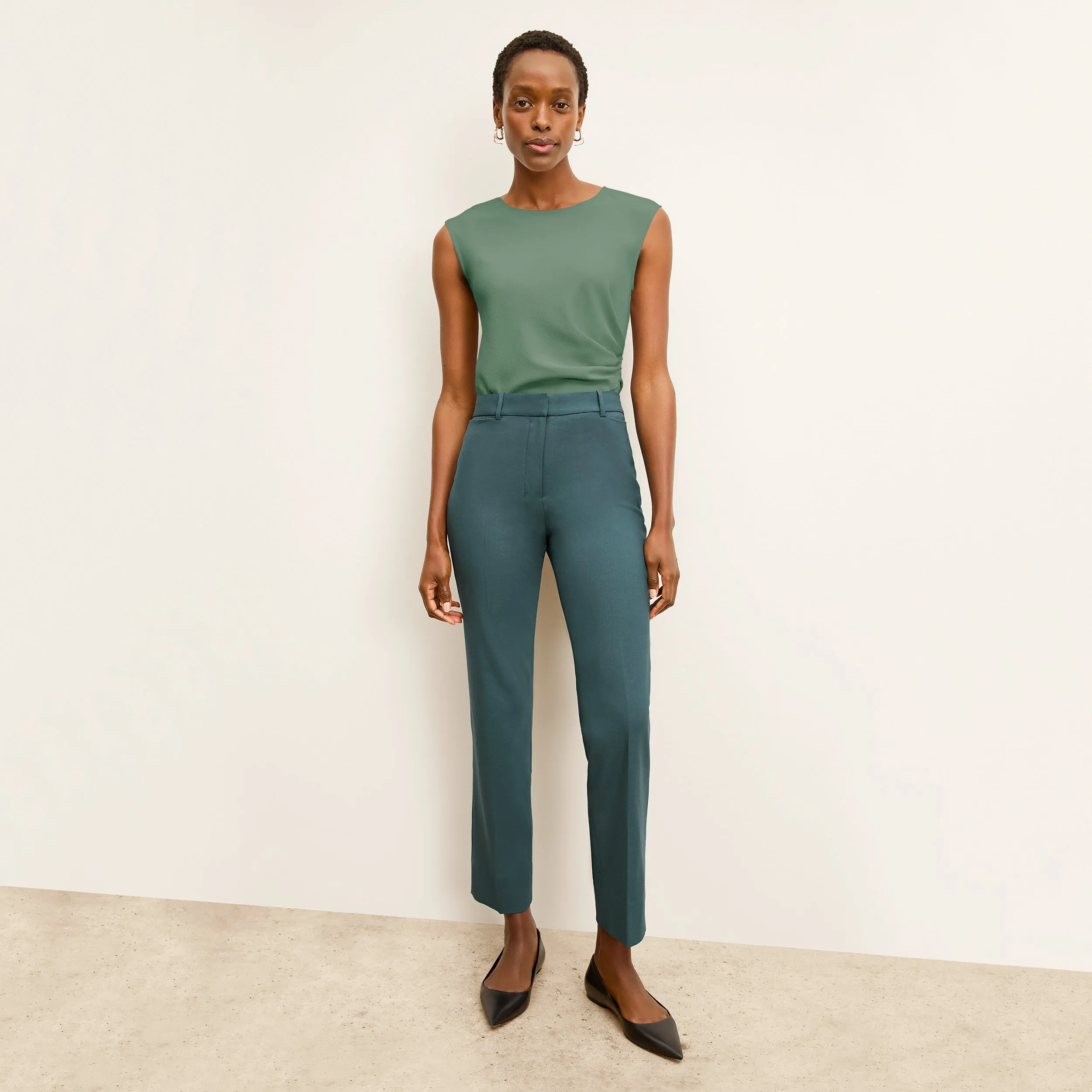 Smith Pant - Washable Wool Twill :: Blue Jade