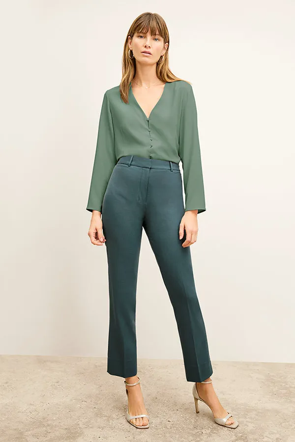 Smith Pant - Washable Wool Twill :: Blue Jade