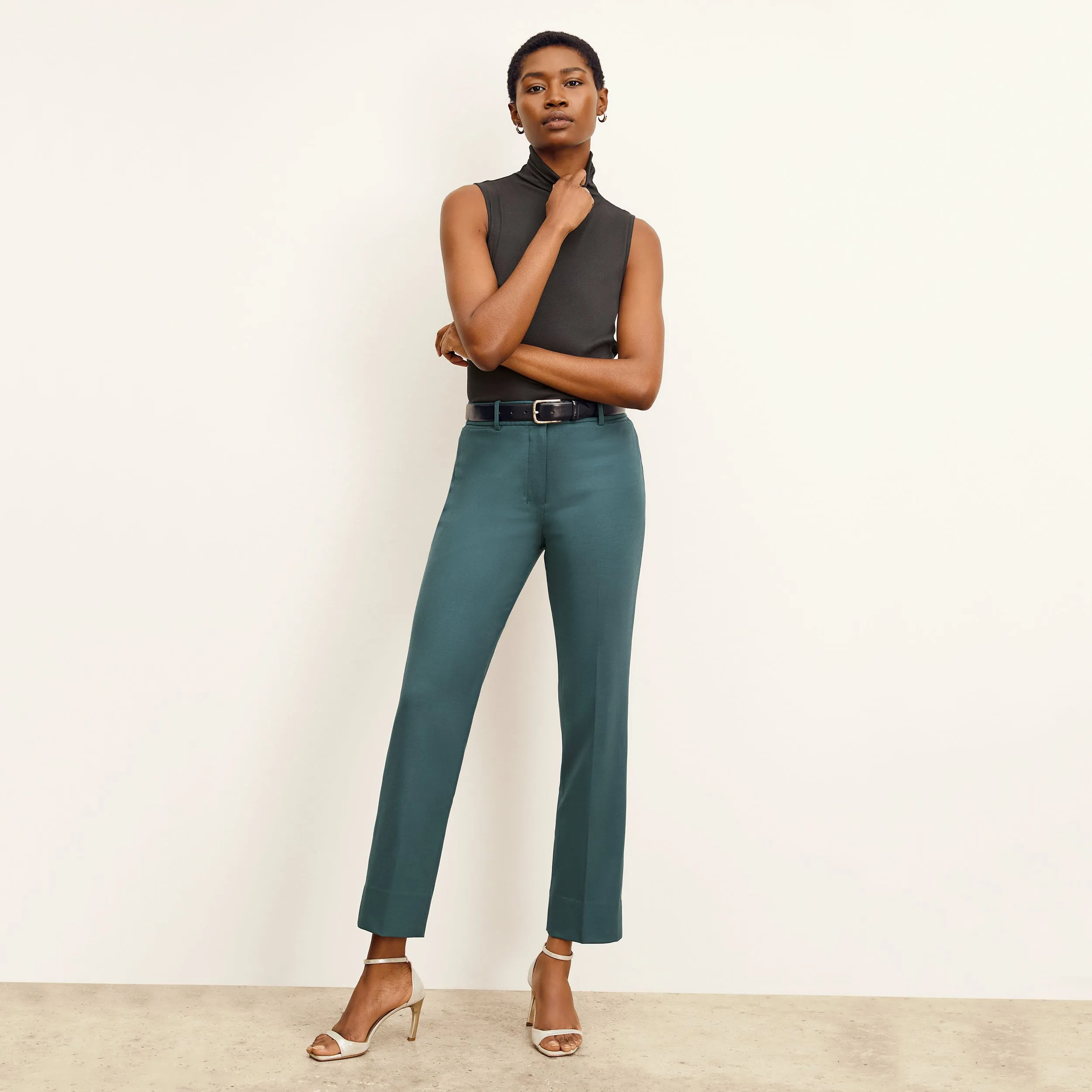 Smith Pant - Washable Wool Twill :: Blue Jade