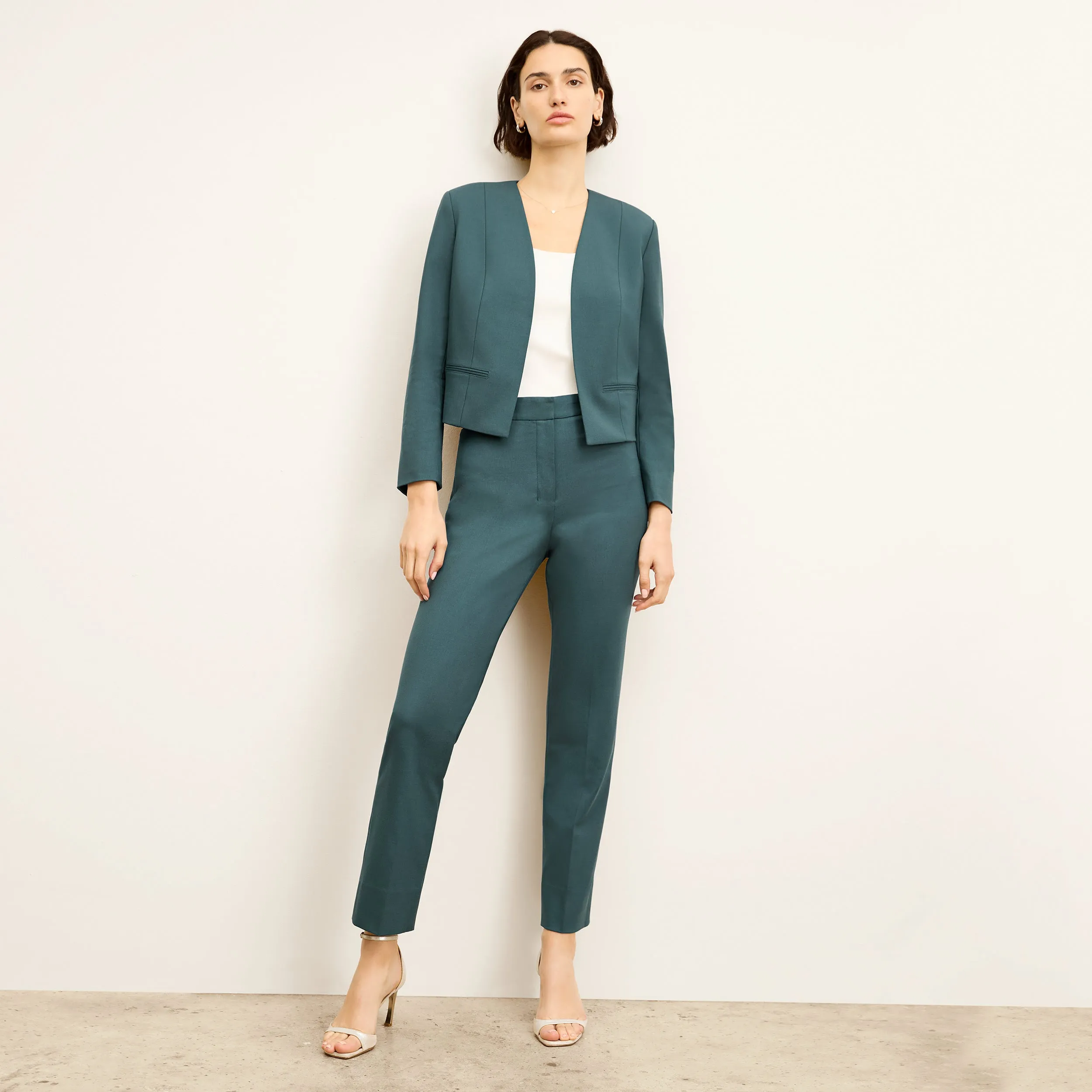 Smith Pant - Washable Wool Twill :: Blue Jade