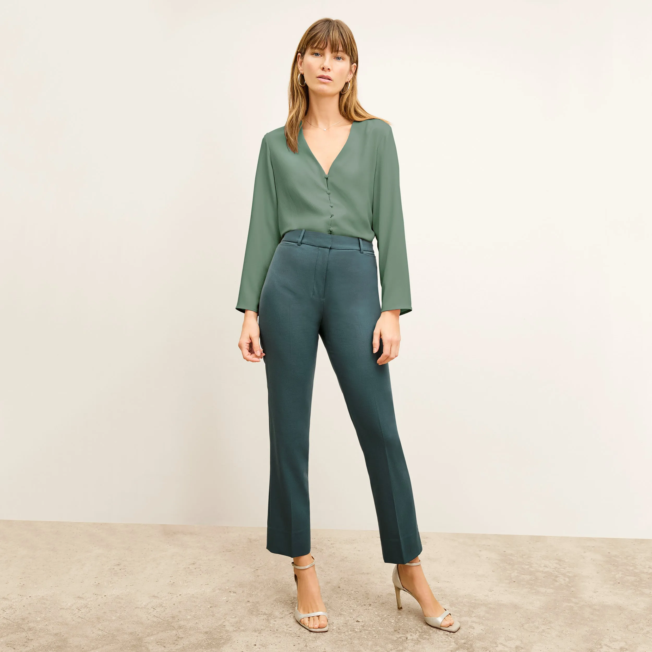 Smith Pant - Washable Wool Twill :: Blue Jade