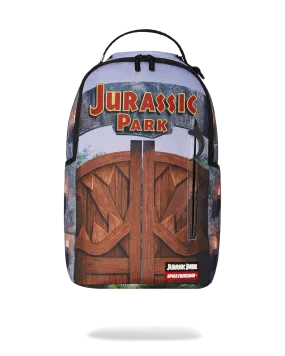 Sprayground Welcome to Jurassic Shark Backpack - Brown / Blue / Red