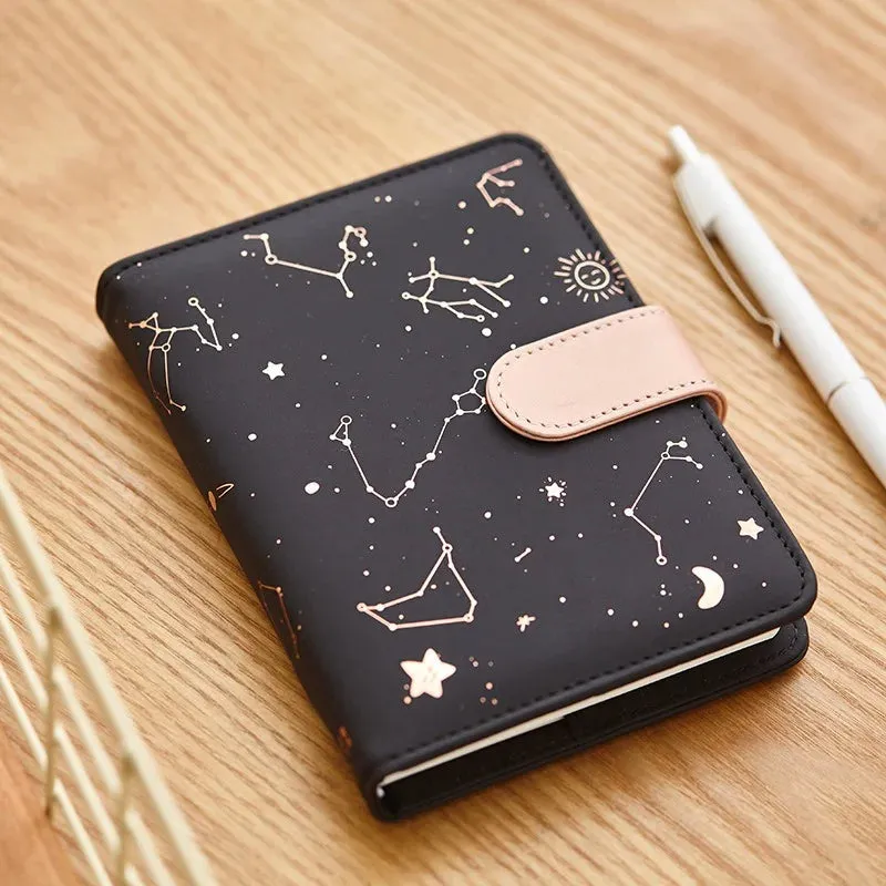 Starry Star Moon Night Pu Leather Cover Planner Notes