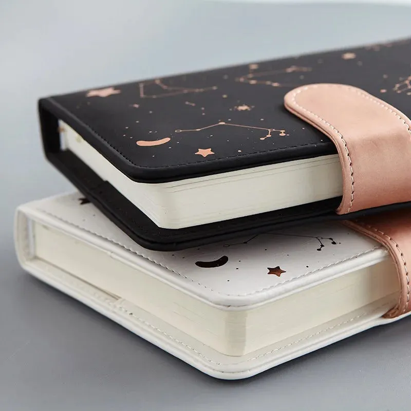 Starry Star Moon Night Pu Leather Cover Planner Notes