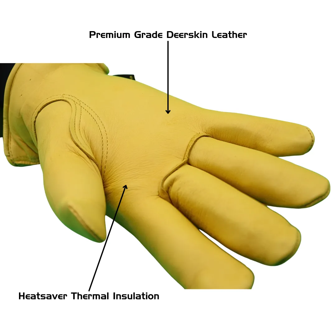 T5505  LINED GRAIN DEERSKIN WITH HEATSAVER® THERMAL INSULATION - PAIR