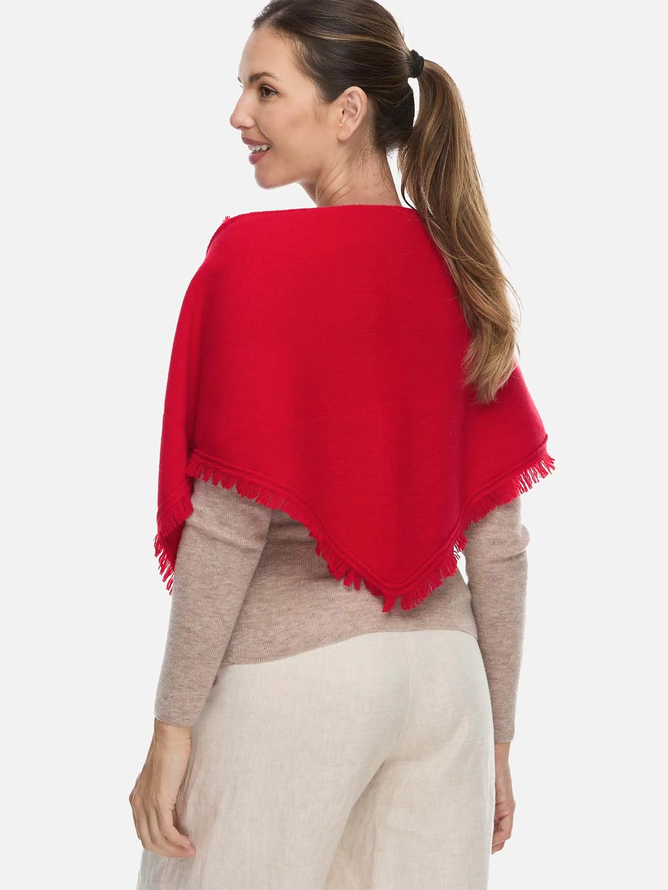 Triangle Red Cashmere Scarf