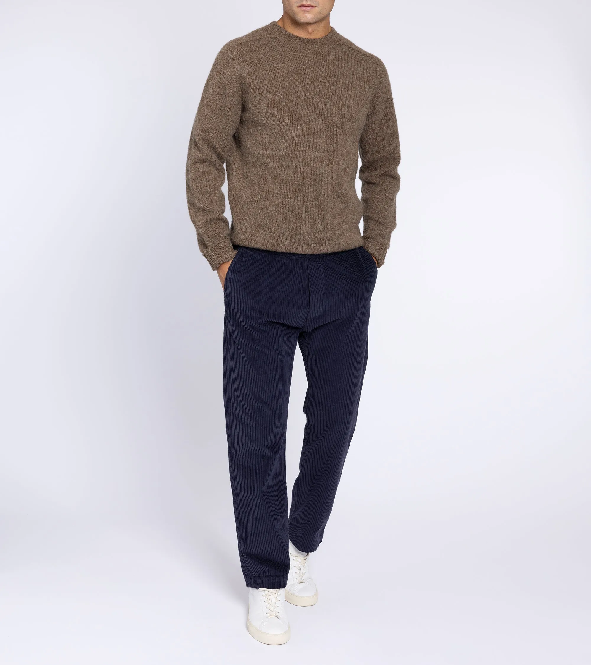 Trunk Berwick Brushed Shetland Crew Sweater: Mink